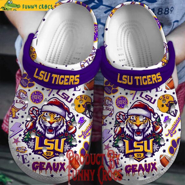 Lsu Geaux Tigers 99 Christmas Crocs Shoes 1.jpg