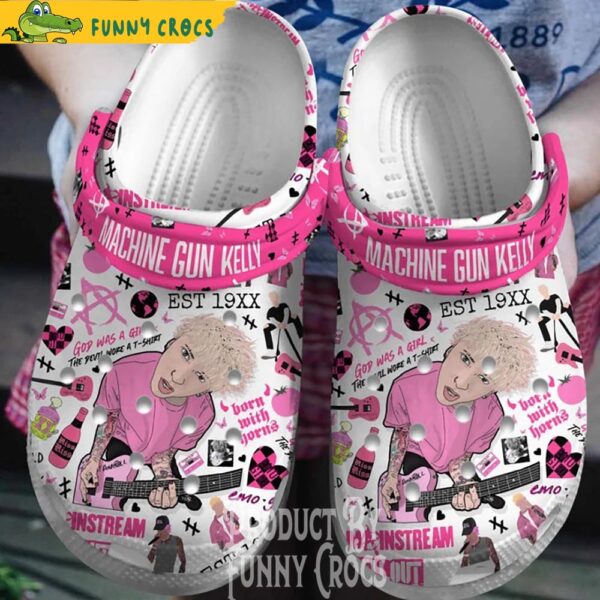 Machine Gun Kelly Pink Hair Crocs Shoes 2.jpg