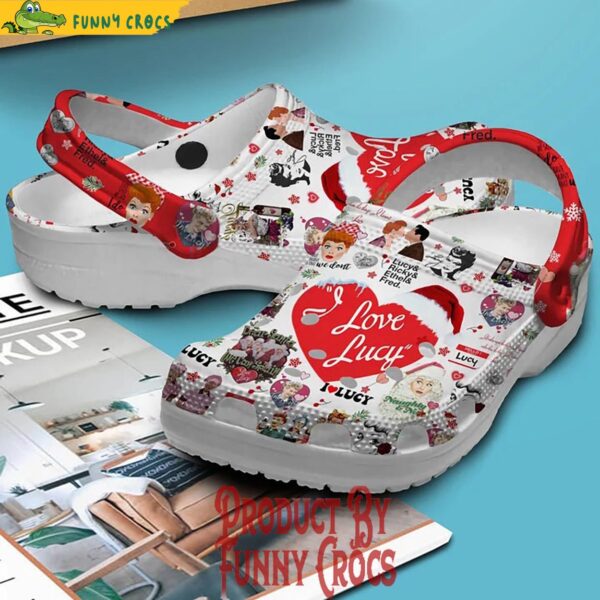 Merry Chirstmas I Love Lucy Crocs Shoes 2.jpg