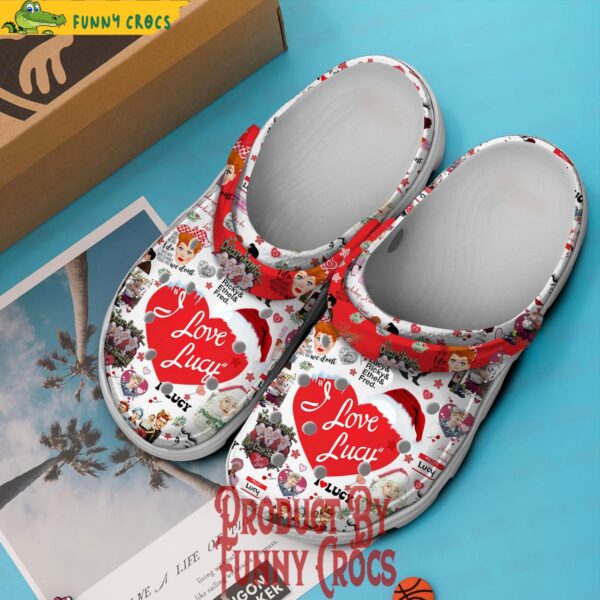 Merry Chirstmas I Love Lucy Crocs Shoes 3.jpg