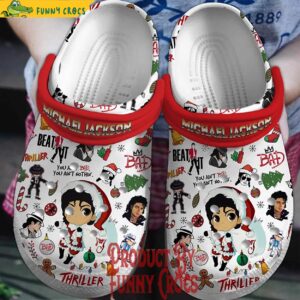 Merry Christmas Beat It Michael Jackson Crocs Shoes 1.jpg