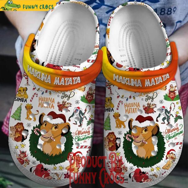 Merry Christmas Hakuna matata Lion King Crocs Shoes 1.jpg