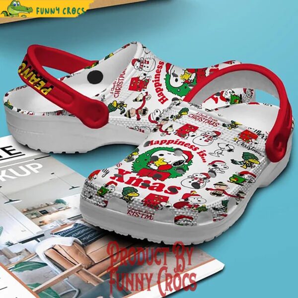 Merry Christmas Happiness Is Peanuts Snoopy Crocs Shoes 3.jpg