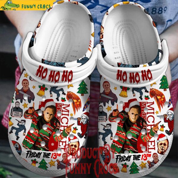 Merry Christmas Ho Ho Ho Michael Myers Crocs Shoes 1.jpg