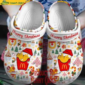 Merry Christmas Mcdonald White Crocs Shoes 1.jpg