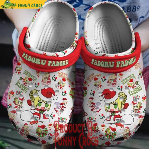 Merry Christmas Meme Padoru Padoru Crocs Shoes 1.jpg