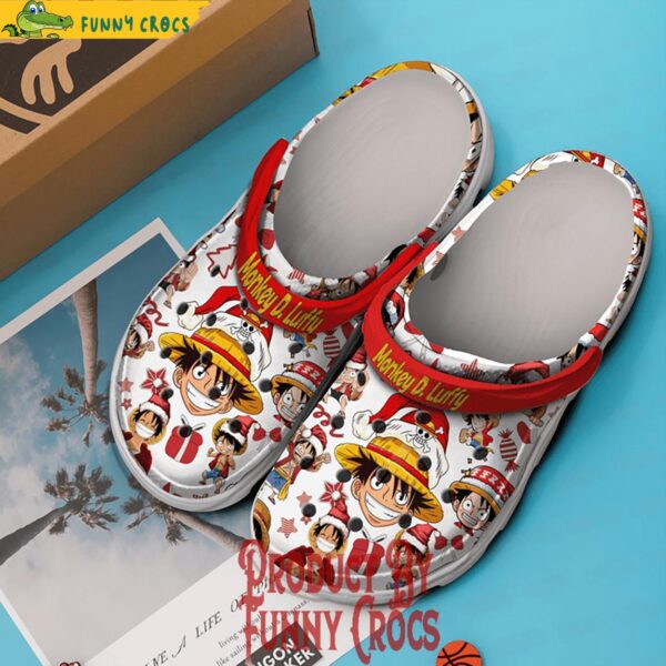 Merry Christmas One Piece Monkey DLuffy Crocs Shoes 2.jpg