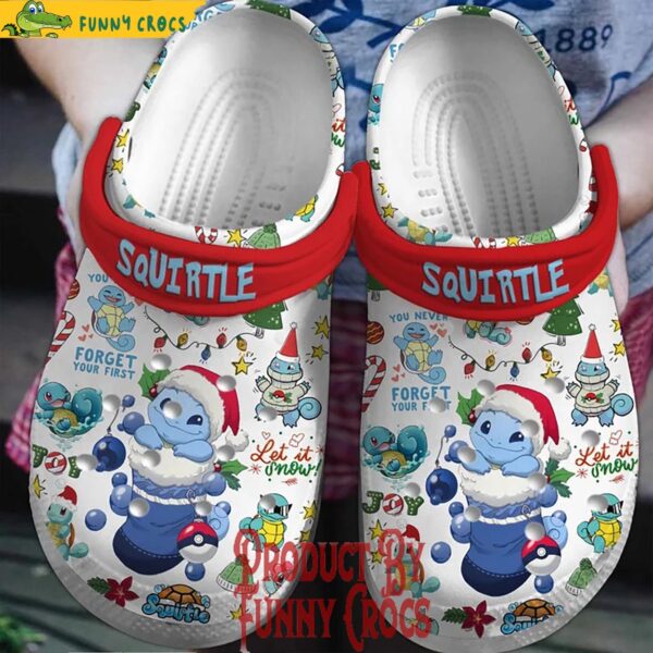 Merry Christmas Pokemon Squirlte Crocs Shoes 1.jpg