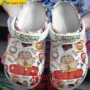 Merry Christmas Post Malone Crocs Clog Shoes 1.jpg