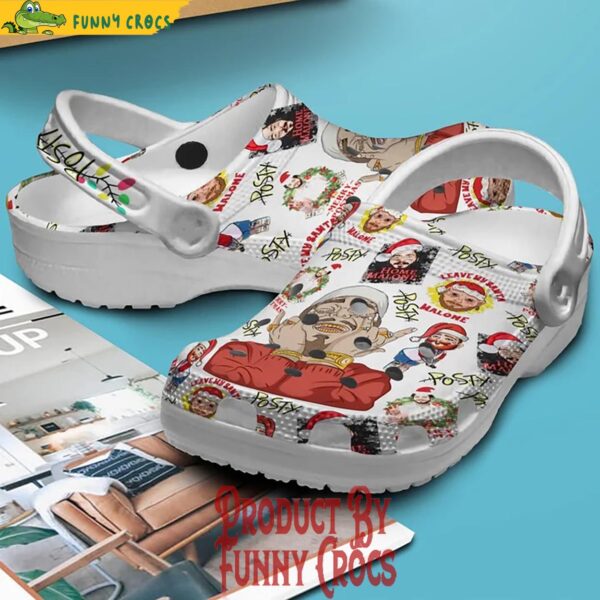 Merry Christmas Post Malone Crocs Clog Shoes 3.jpg