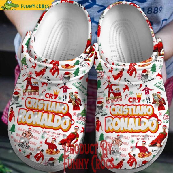 Merry Christmas To SIU Cristiano Ronaldo Crocs Shoes 1.jpg