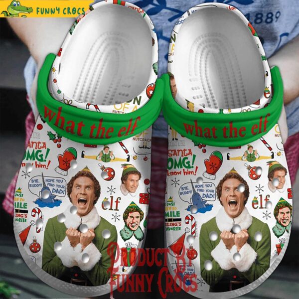 Merry Christmas What The Elf Crocs Shoes 1.jpg