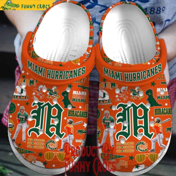 Miami Hurricanes Baseball NCAA Crocs For Adults 1.jpg