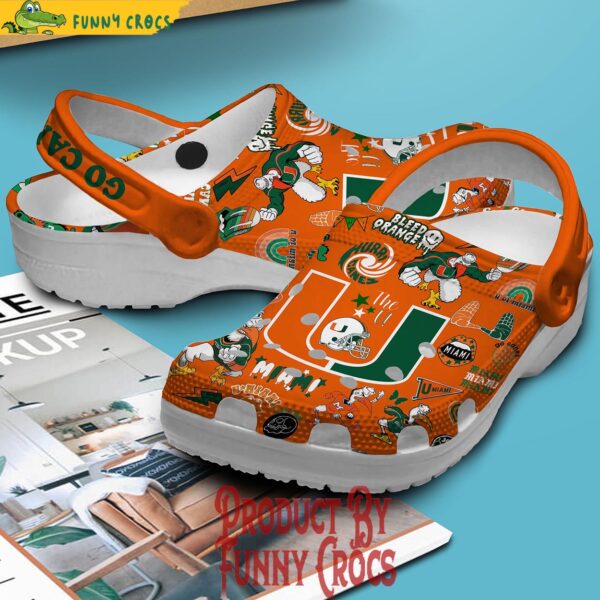 Miami Hurricanes Go Canes Football Crocs Shoes 3.jpg