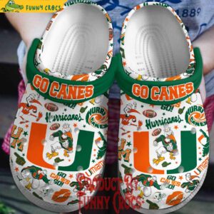 Miami Hurricanes Go Canes Go Football White Crocs Slippers 1.jpg