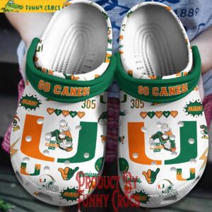 Miami Hurricanes I Love Football Crocs Slippers 1.jpg