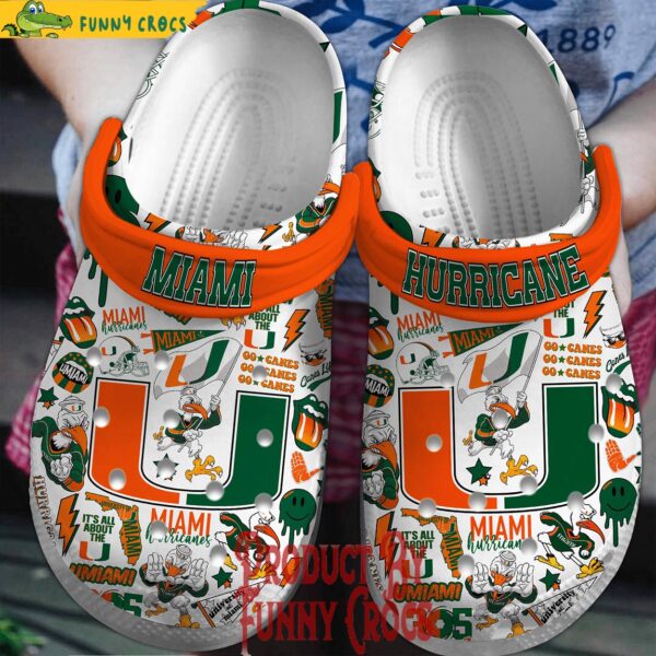 Miami Hurricanes Rolling Stones NCAA FootBall Crocs Shoes 1.jpg