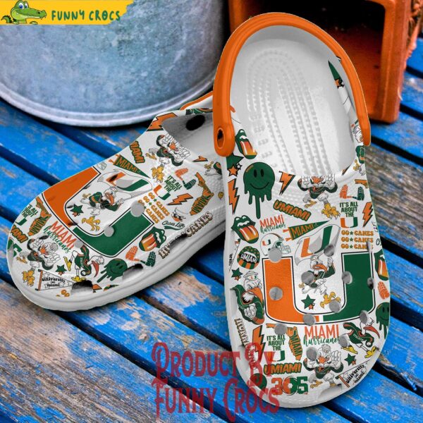 Miami Hurricanes Rolling Stones NCAA FootBall Crocs Shoes 2.jpg