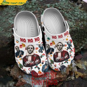 Michael Myers Ho Ho Ho Christmas Gifts Pattern Crocs 1.jpg