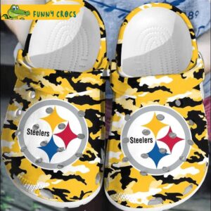 NFL Pittsburgh Steelers Camo Crocs Clog Shoes.jpg