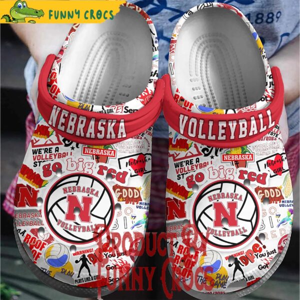 Nebraska Volleyball Crocs Shoes 1.jpg