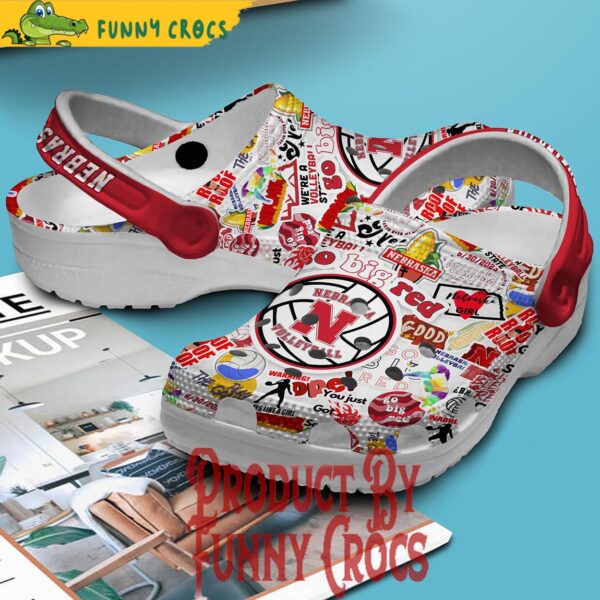 Nebraska Volleyball Crocs Shoes 2.jpg