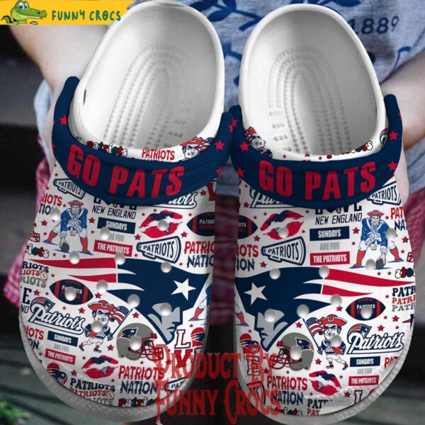 New England Patriots Go Pat Crocs Shoes 1.jpg