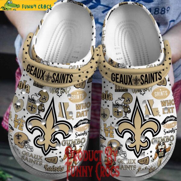 New Orleans Saints Who Dat Geaux Saints Crocs Shoes 1.jpg