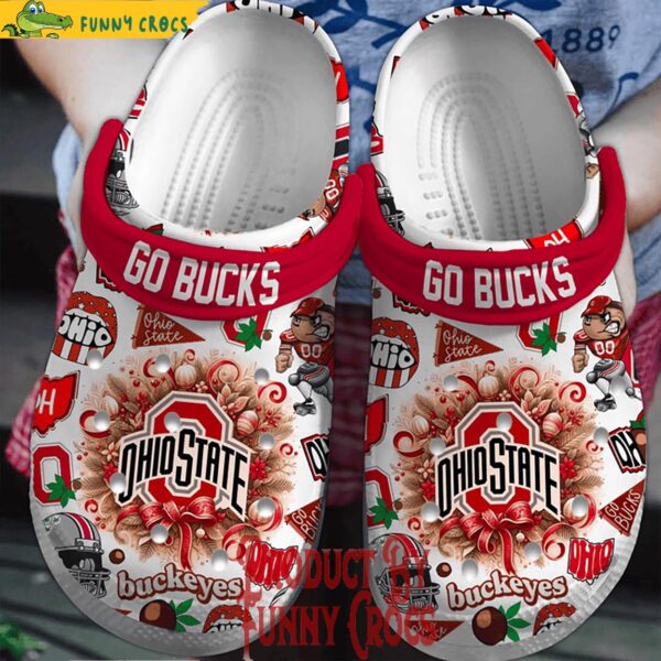 Ohio State Buckeyes Go Bucks Christmas Crocs Shoes 1.jpg