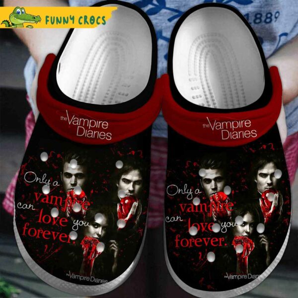 Only A Vampire Can Love You Forever Vampire Diaries Crocs 2.jpg