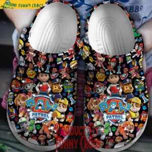 Paw Patrol Pattern Black Crocs 1.jpg