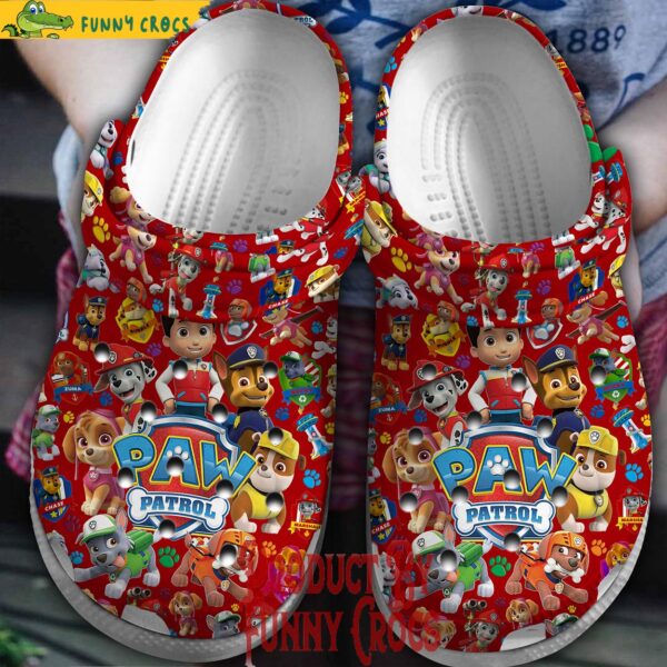 Paw Patrol Pattern Red Crocs 1.jpg