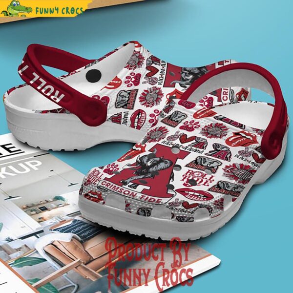 Peace Love ALabama Crimson Roll Tide Crocs 3.jpg