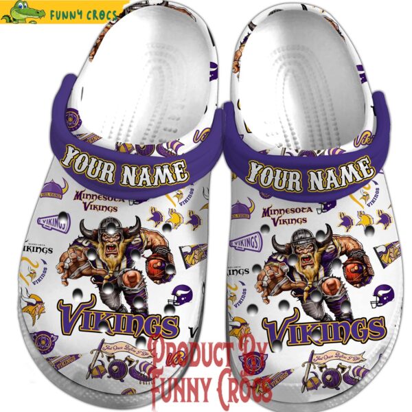 Perosnalized Minnesota Vikings White Crocs For Fans 2.jpg