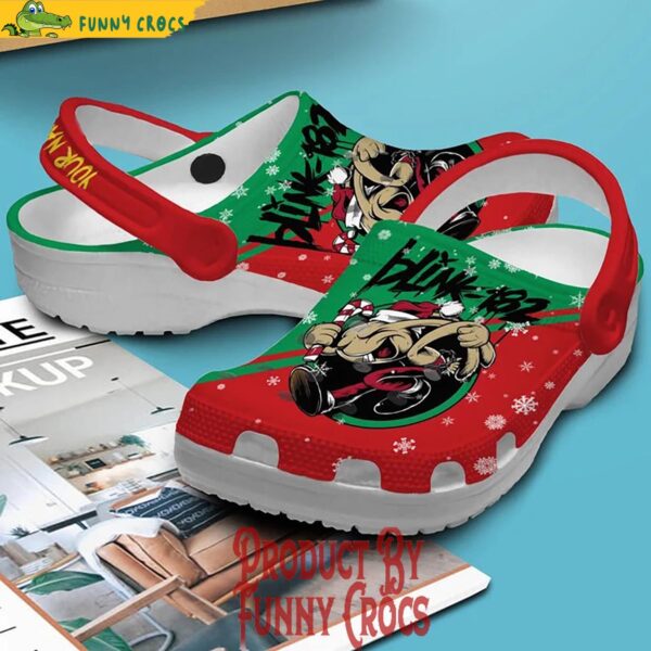 Personalized Blink 182 Christmas Crocs Shoes 2.jpg