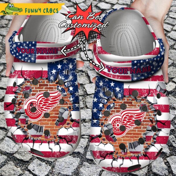 Personalized Detroit Red Wings American Flag Crocs 1.jpeg