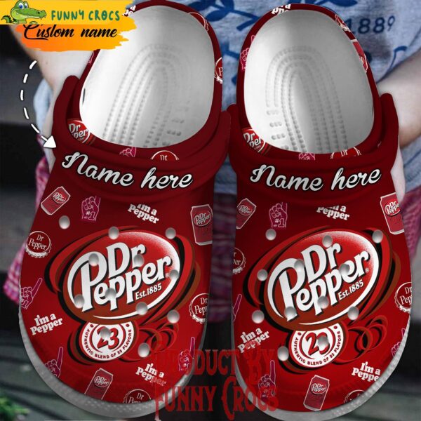 Personalized Dr Pepper Est 1885 Crocs Shoes 1.jpg