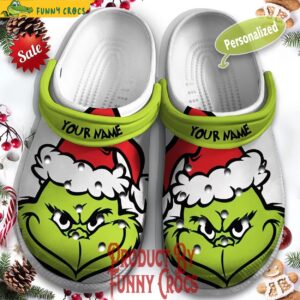 Personalized Grinch Face Christmas Crocs Shoes 1.jpg