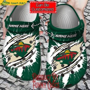 Personalized Minnesota Wild Crocs Clog Shoes 1.jpg