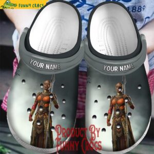 Personalized Okoye Warrior Black Panther Crocs Clog Shoes.jpg