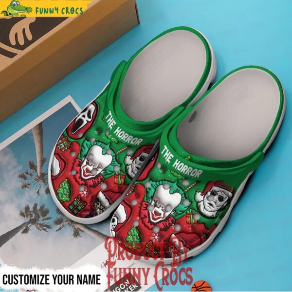 Personalized The Horror Merry Christmas Crocs 2.jpg