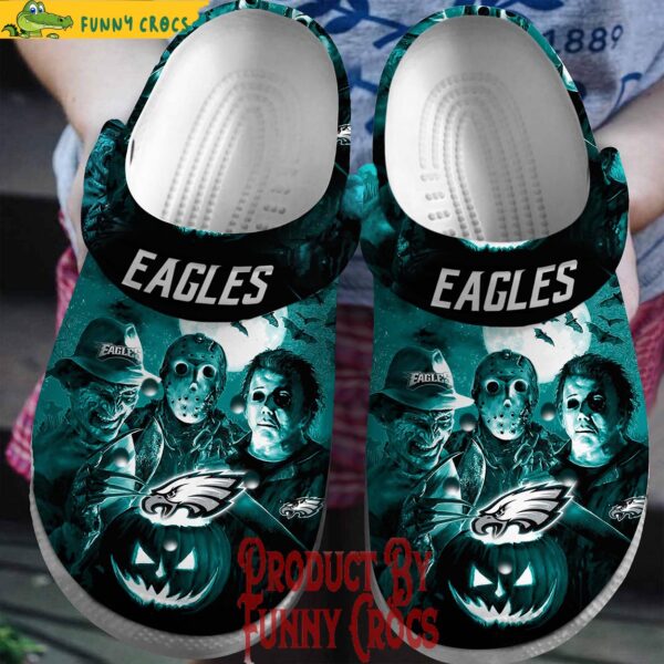 Philadelphia Eagles Horror Movie Crocs Shoes 1.jpg