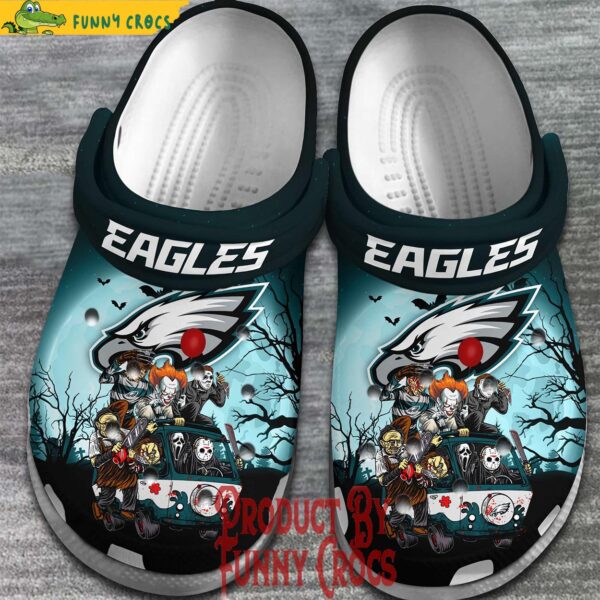 Philadelphia Eagles Horror Movie Crocs Slippers 2.jpg