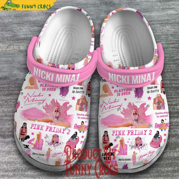 Pink Friday 2 Nicki Minaj White Crocs 2.jpg