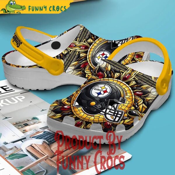 Pittsburgh Steelers Helmet Pattern Jade Stone Crocs Shoes 2.jpg