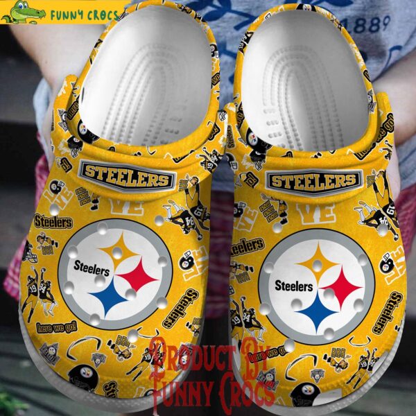 Pittsburgh Steelers Pattern Yellow Crocs 2.jpg