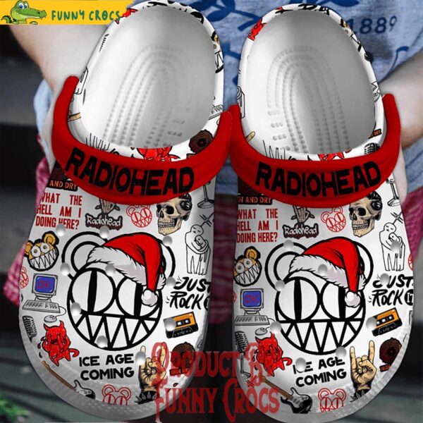 Radiohead Santa Ice Age Coming Crocs Christmas Crocs 1.jpg