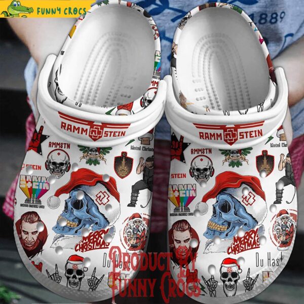 Rammstein Skull Merry Christmas Crocs 1.jpg