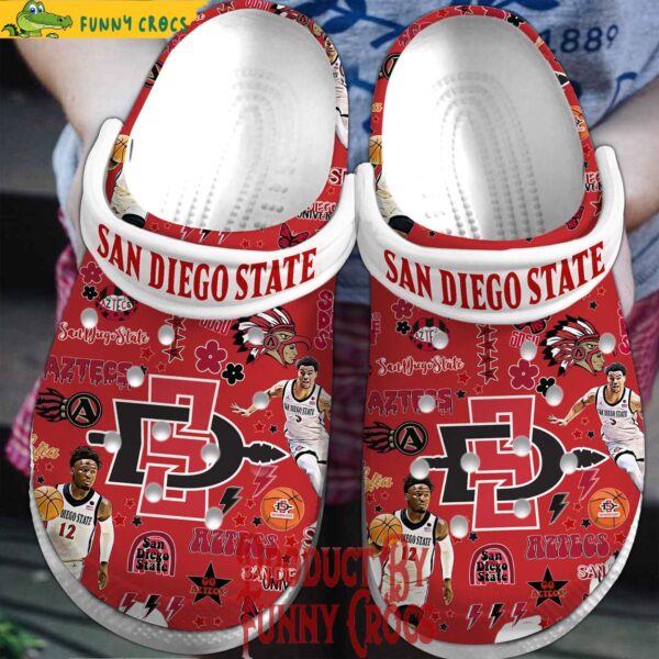 San Diego State Aztecs Basketball Crocs Shoes 1.jpg