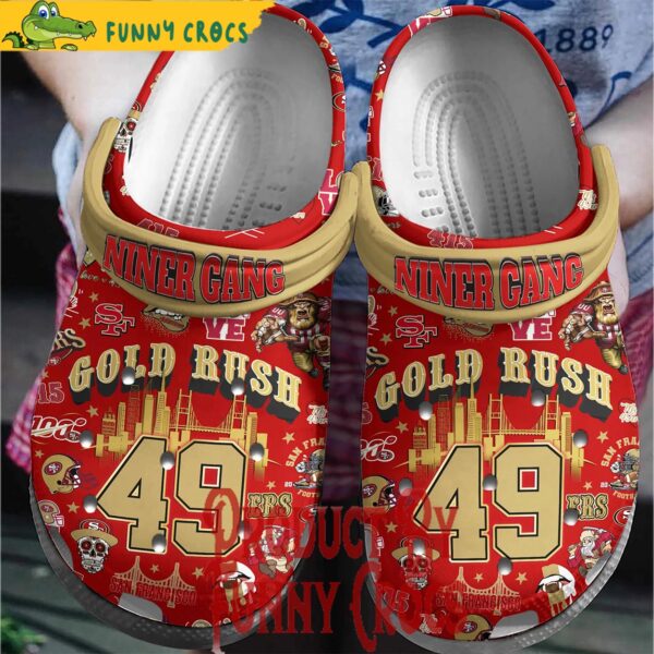 San Francisco 49ers Gold Rush Crocs Shoes 1.jpg